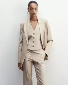 Жакет в полоску Sfera, коричневый