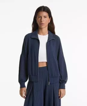 Жакет в тонкую полоску Oysho, темно-синий
