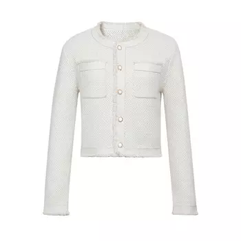 Жакет вязаный Deep Breath с кисточками, красный