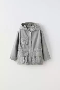Жакет Zara Flowing Denim, серый