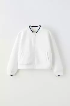 Жакет Zara Technical Bomber, белый