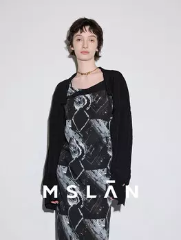 Жакет женский MSlan с неровными лацканами, черный