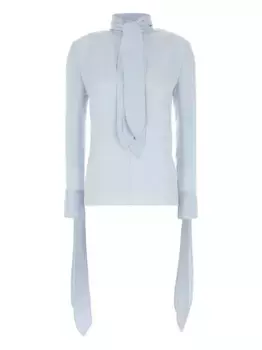 Жаккардовая блузка 72 с монограммой Givenchy, синий