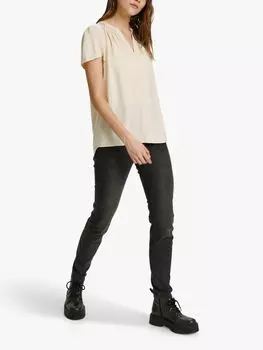 Жаккардовая блузка Britta с короткими рукавами Saint Tropez, навахо