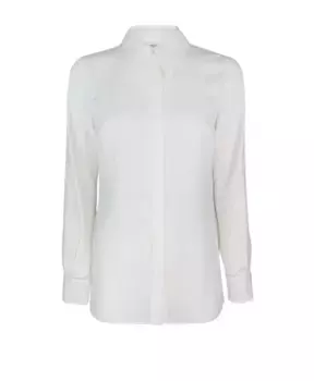 Жаккардовая блузка с длинными рукавами и буквами Elisabetta Franchi, белый