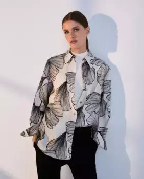 Жаккардовая блузка с длинными рукавами Woman El Corte Ingls, зеленый