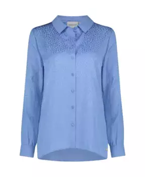 Жаккардовая блузка с объемными рукавами Fabienne Chapot, синий