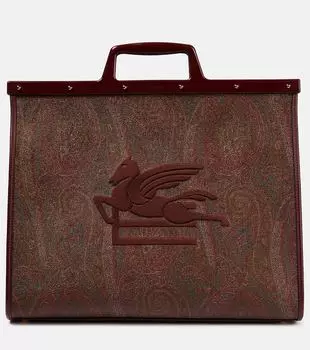 Жаккардовая большая сумка-тоут love trotter среднего размера Etro, мультиколор