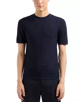 Жаккардовая футболка Emporio Armani Square, синий