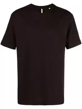 Жаккардовая футболка из органического хлопка Sunflower, коричневый