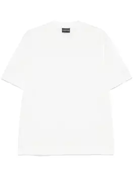 Жаккардовая футболка с логотипом Emporio Armani, белый