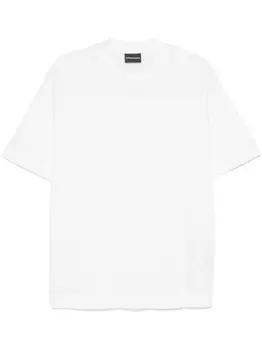 Жаккардовая футболка с логотипом Emporio Armani, белый