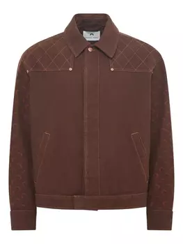 Жаккардовая куртка-бомбер Marine Serre, коричневый