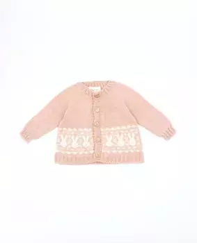 Жаккардовая куртка для мальчика на пуговицах Fina Ejerique, розовый
