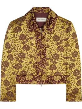 Жаккардовая куртка DRIES VAN NOTEN, желтый