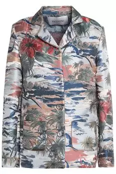 Жаккардовая куртка из ламе VALENTINO GARAVANI, нави