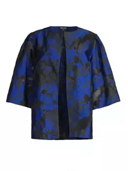 Жаккардовая куртка-кейп Burnout Misook, мультиколор