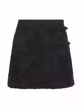 Жаккардовая мини-юбка Ganni, черный