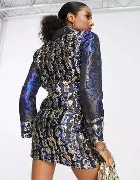 Жаккардовая мини-юбка Y.A.S разноцветного цвета