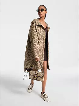 Жаккардовая парка большого размера с логотипом Mk2000 Michael Kors, коричневый