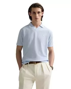 Жаккардовая поло с сетчатыми вставками Polo Ralph Lauren, синий