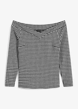 Жаккардовая рубашка Bodyflirt, черный