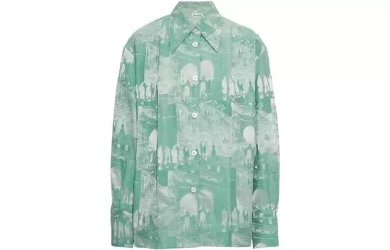 Жаккардовая рубашка LOW CLASSIC, зеленый