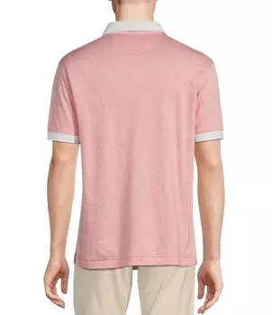 Жаккардовая рубашка-поло с короткими рукавами Cremieux Blue Label Camargue Collection, красный