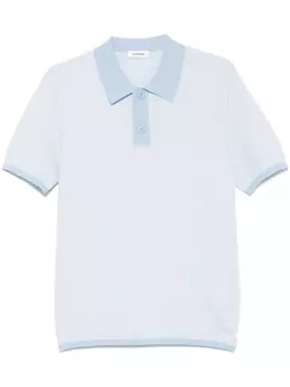 Жаккардовая рубашка поло Square Cross SANDRO, синий