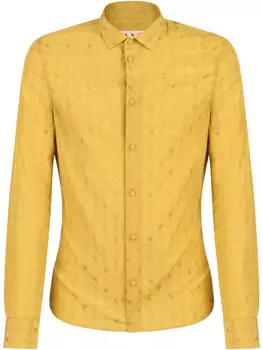 Жаккардовая рубашка с длинными рукавами Marni, желтый