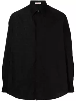 Жаккардовая рубашка с монограммой VALENTINO GARAVANI, черный