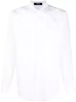 Жаккардовая рубашка с узором Barocco VERSACE, белый