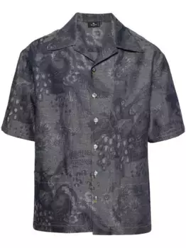 Жаккардовая рубашка с узором ETRO, синий