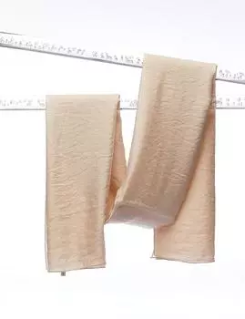 Жаккардовая шаль Monogram из вискозной ткани бежевого цвета Kayra