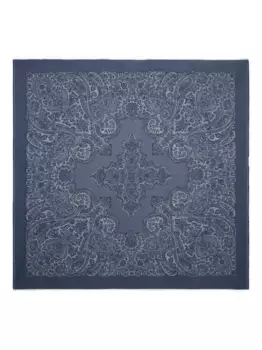 Жаккардовая шаль с узором пейсли ETRO, синий