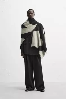 Жаккардовая шаль шарф x nanushka ZARA, разноцветный