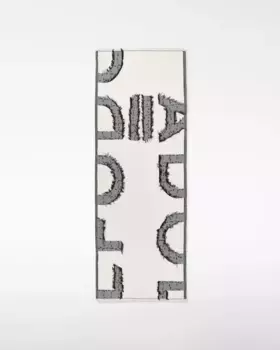 Жаккардовая шаль женская с крупным логотипом Adolfo Dominguez, белый