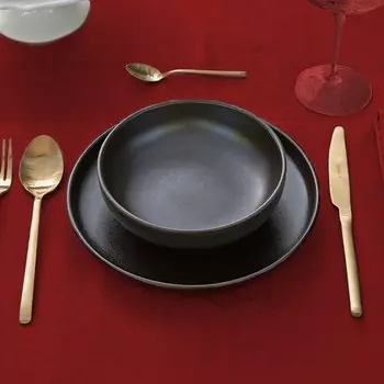 Жаккардовая скатерть из чистого хлопка - баклажан Fazzini, цвет Rubino