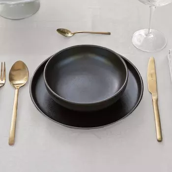 Жаккардовая скатерть из чистого хлопка - баклажан Fazzini, цвет Bianco