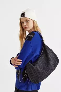 Жаккардовая сумка через плечо H&amp;M, черный/узор