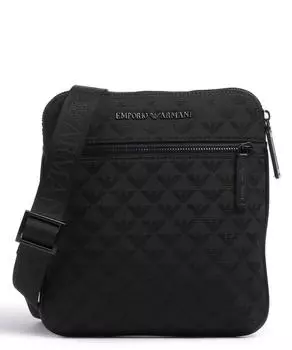 Жаккардовая сумка через плечо Omnia Emporio Armani, черный