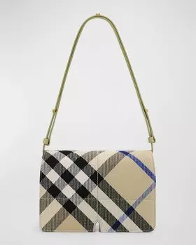 Жаккардовая сумка через плечо в клетку Snip Check Burberry, цвет Lichen