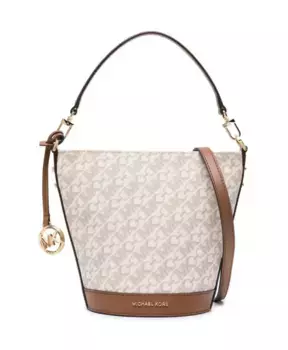 Жаккардовая сумка с монограммой Michael Kors, белый