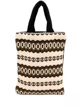 Жаккардовая сумка с узором Comme Des Garons Shirt, нейтральный цвет