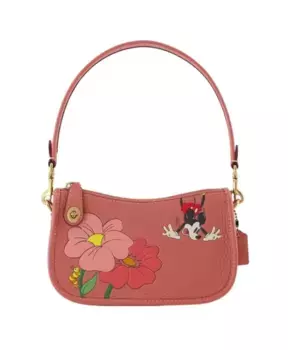 Жаккардовая сумка тоут Coach, розовый