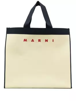 Жаккардовая сумка-тоут Marni, желтый