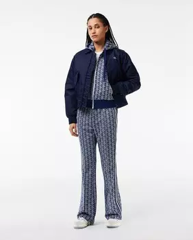 Жаккардовая толстовка на молнии с монограммой Lacoste, синий