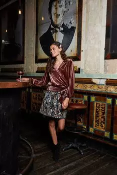 Жаккардовая юбка Fatface Cally Fat Face, черный