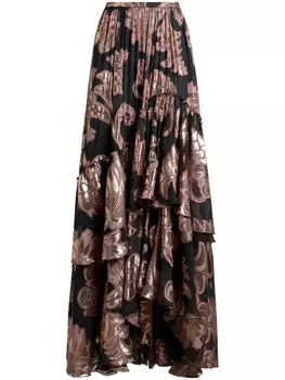 Жаккардовая юбка макси ETRO, черный