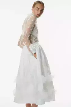 Жаккардовая юбка миди giselle Sister Jane, белый